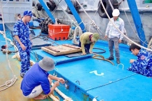 Bộ Tư lệnh Vùng Cảnh sát biển 3 bắt giữ khoảng 1.000 m3 cát và 100.000 lít dầu D.O không có giấy tờ