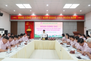 Đoàn công tác của Ngân hàng chính sách xã hội làm việc tại Quảng Ninh