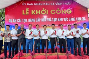 Khởi công dự án cải tạo, nâng cấp bến phà tạm khu vực cảng Vạn Gia