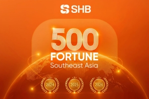 SHB được vinh danh trong TOP 10 Ngân hàng thương mại Việt Nam uy tín năm 2026 và TOP 200 doanh nghiệp lớn nhất Đông Nam Á