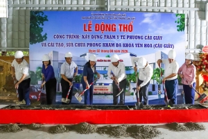 Hà Nội: Phường Cầu Giấy khởi công hai công trình y tế, nâng cao năng lực chăm sóc sức khỏe ban đầu