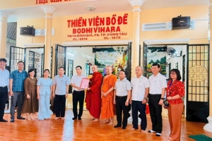 Phường Tam Thắng (TP HCM): Trao Giấy CNQSDĐ cho Thiền viện Bồ Đề