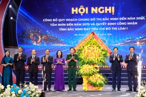 Bắc Ninh: Công bố Quy hoạch chung đô thị và Quyết định công nhận đạt tiêu chí đô thị loại I
