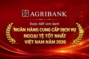 Agribank năm thứ hai liên tiếp được ABF vinh danh “Ngân hàng cung cấp dịch vụ ngoại tệ tốt nhất Việt Nam”