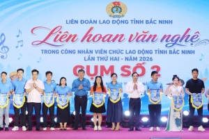 Bắc Ninh: Sôi nổi liên hoan văn nghệ công nhân vòng sơ loại cụm số 2