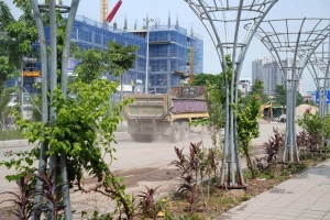 Hà Nội: Yêu cầu bảo đảm vệ sinh môi trường tại tuyến Vành đai 2,5 đoạn Đầm Hồng - Quốc lộ 1A