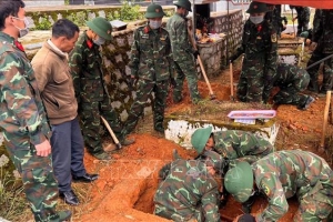 Quy tập 6 hài cốt liệt sĩ chưa xác định danh tính tại Lâm Đồng