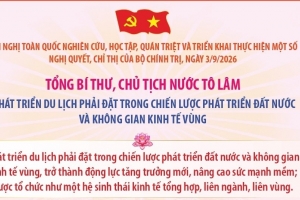 Tổng Bí thư, Chủ tịch nước Tô Lâm: Phát triển du lịch phải đặt trong chiến lược phát triển đất nước và không gian kinh tế vùng