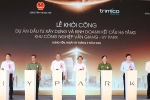 Khởi công Khu công nghiệp Văn Giang, định hướng thu hút các ngành công nghệ cao và an ninh