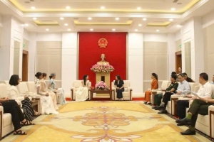 Phó Chủ tịch UBND thành phố Quảng Ninh Vũ Thị Mai Anh tiếp Top 3 Miss World 2026
