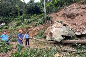 Quảng Trị: Tuyến đường nối Trường Ninh - Trường Sơn bị sạt lở nghiêm trọng