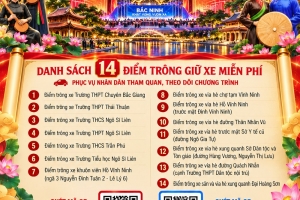 Bắc Ninh bố trí 14 điểm giữ xe miễn phí phục vụ Nhân dân dự chương trình nghệ thuật chào mừng thành lập thành phố Bắc Ninh