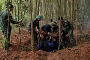 Quảng Trị: Tìm thấy và quy tập thêm 1 hài cốt liệt sĩ tại bản Bãi Dinh
