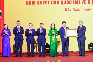 Tổng Bí thư, Chủ tịch nước Tô Lâm dự Lễ công bố thành lập thành phố Bắc Ninh và đón nhận Huân chương Lao động hạng Nhất
