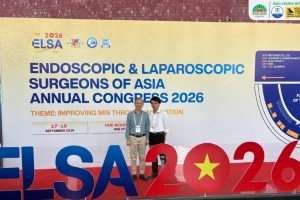 Bác sĩ BVĐK Hồng Ngọc báo cáo tại Hội nghị Phẫu thuật nội soi Châu Á Elsa 2026