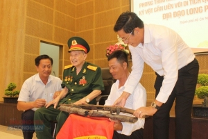 Tiếp nhận 4 nhóm hiện vật về Địa đạo Long Phước, TP.HCM