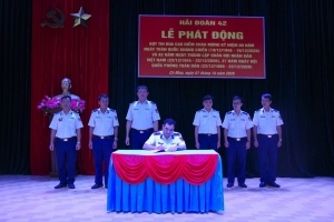 Hải đoàn 42 phát động Đợt thi đua cao điểm chào mừng các ngày kỷ niệm của đất nước, quân đội