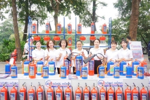 Bình chữa cháy Sông Hồng đồng hành cùng người dân Thủ đô nhân ngày toàn dân PCCC