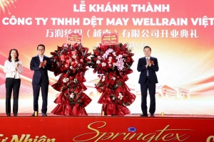 Quảng Ninh: Khánh thành nhà máy sản xuất vải mộc, vải nhuộm Wellrain