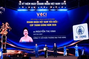 Doanh nhân Nguyễn Thị Vinh lần thứ hai được vinh danh Cúp Thánh Gióng