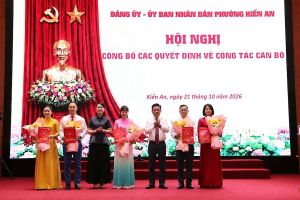 Hải Phòng: Phường Kiến An công bố các Quyết định về công tác cán bộ