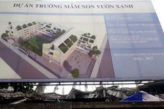 Vụ sập công trình trường mầm non: Chủ tịch UBND TP. Hà Nội yêu cầu báo cáo