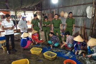 Phạt 2 cơ sở bơm tạp chất vào tôm nguyên liệu số tiền 185 triệu đồng