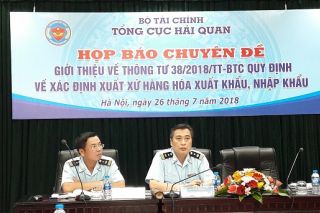Thông tư số 38/2018/TT-BTC quy định về xuất xứ hàng hóa xuất khẩu, nhập khẩu