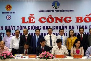 Bạc Liêu: Cơ sở tôm giống đầu tiên của VN được OIE công nhận an toàn dịch bệnh