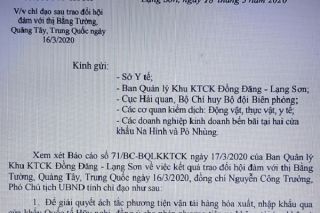 Lạng Sơn: Thông quan hàng hóa XNK cặp cửa khẩu Na Hình - Kéo Ái và Pò Nhùng - Dầu Ái từ ngày mai