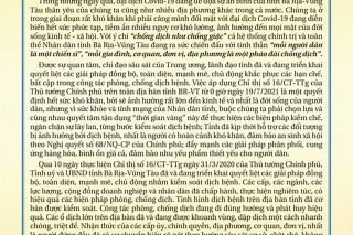 Bí thư Tỉnh ủy Bà Rịa - Vũng Tàu gửi thư ngỏ đến Nhân dân trong tỉnh sau 10 ngày giãn cách xã hội