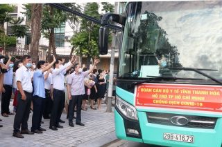 Thanh Hóa tăng cường thêm đoàn y, bác sĩ hỗ trợ TP. Hồ Chí Minh và tỉnh Bình Dương chống dịch