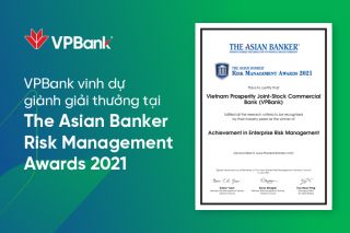 VPBank lần thứ 2 liên tiếp nhận giải thưởng quản trị rủi ro ngân hàng tốt nhất năm 2021