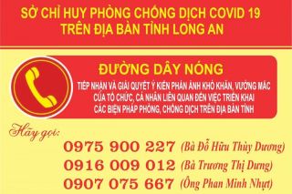 Long An: Thành lập đường dây nóng của Sở Chỉ huy phòng, chống dịch Covid-19 trên địa bàn tỉnh