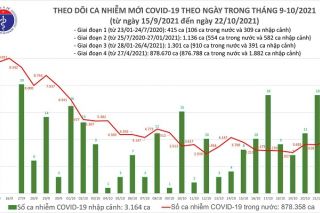 Ngày 22/10: Có 5.202 bệnh nhân Covid-19 khỏi bệnh, số tử vong giảm mạnh còn 55 ca