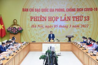 Thủ tướng chủ trì phiên họp lần thứ 13 về phòng, chống dịch Covid-19