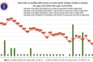 Ngày 12/06: Có 568 ca Covid-19, thấp nhất gần 12 tháng qua; Không có F0 tử vong