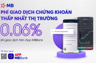 Giao dịch chứng khoán trên App MBBank – thuận tiện, phí cực thấp 0.06%