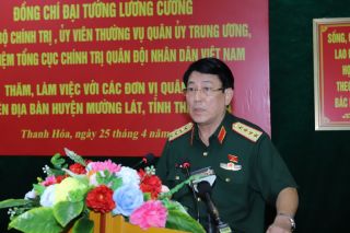 Đại tướng Lương Cường thăm, làm việc tại các đơn vị Quân đội trên tuyến biên giới Thanh Hóa