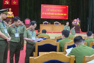 Công an tỉnh Thanh Hóa tổ chức kiểm tra kỳ thi tuyển Điều tra viên trung cấp, sơ cấp năm 2024