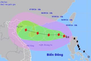 Dự báo diễn biến bão số 3 trong 24 đến 72 giờ tới