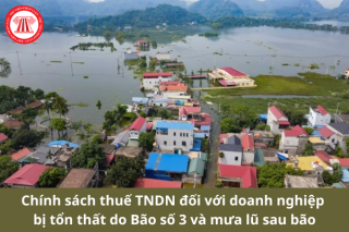 Chính sách thuế TNDN đối với DN bị tổn thất do bão số 3 và mưa lũ sau bão