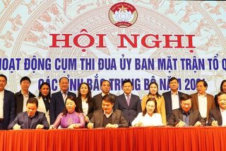 Cụm thi đua Ủy ban MTTQVN các tỉnh Bắc Trung Bộ ký kết giao ước thi đua năm 2025