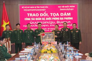 Đoàn học viên Quân đội Nhân dân Lào nghiên cứu thực tế tại tỉnh Thanh Hóa