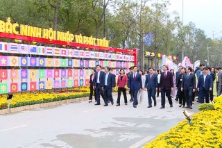Thành phố Bắc Ninh khai trương Đường hoa chào Xuân Ất Tỵ 2025
