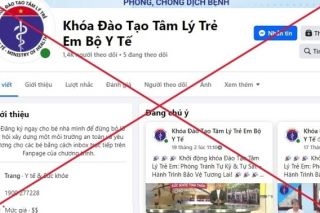 Khóa đào tạo tâm lý trẻ em Bộ Y tế 2025 là giả mạo