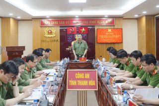 Công an Thanh Hóa giao ban công tác Công an tháng 3/2025