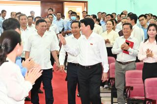 Chủ tịch nước Lương Cường lần đầu tiên tiếp xúc cử tri TP. Hồ Chí Minh