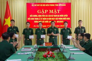Bộ đội Biên phòng tỉnh An Giang gặp mặt biểu dương cán bộ tham gia thực hiện nhiệm vụ A50