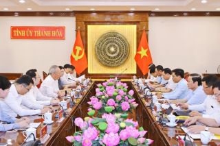 Thường trực Tỉnh ủy Thanh Hóa tiếp và làm việc với Tập đoàn Xây dựng Thái Bình Dương